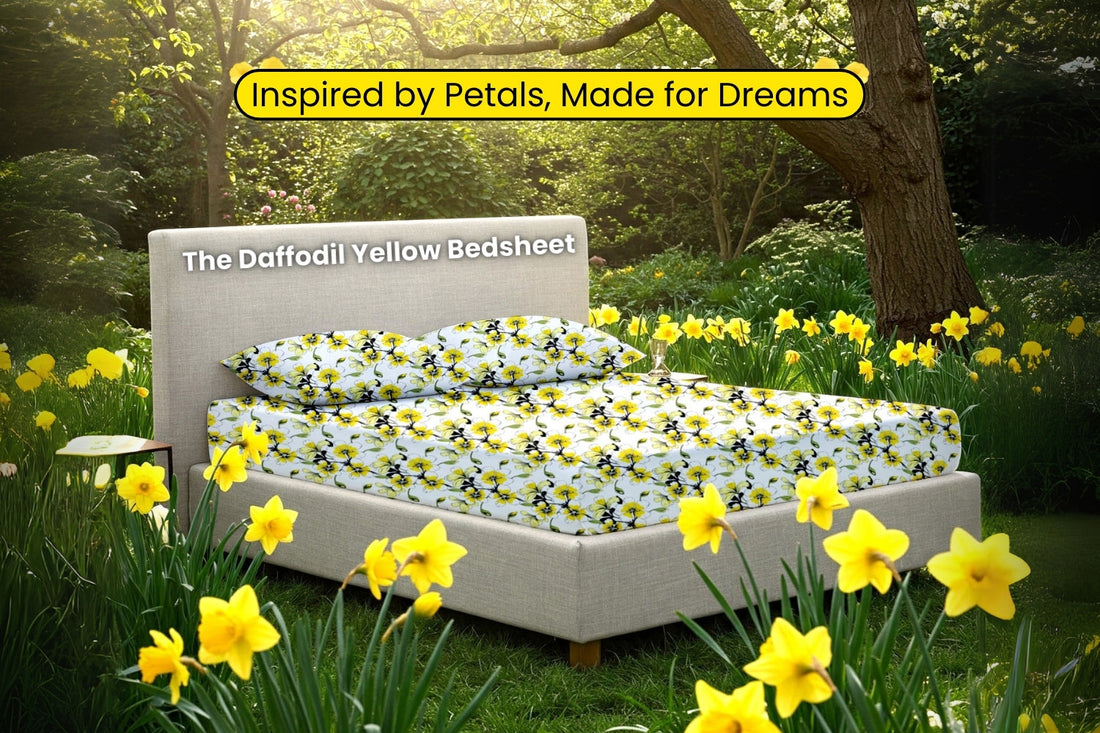 Inspired by Petals, Made for Dreams: The Daffodil Yellow Bedsheet