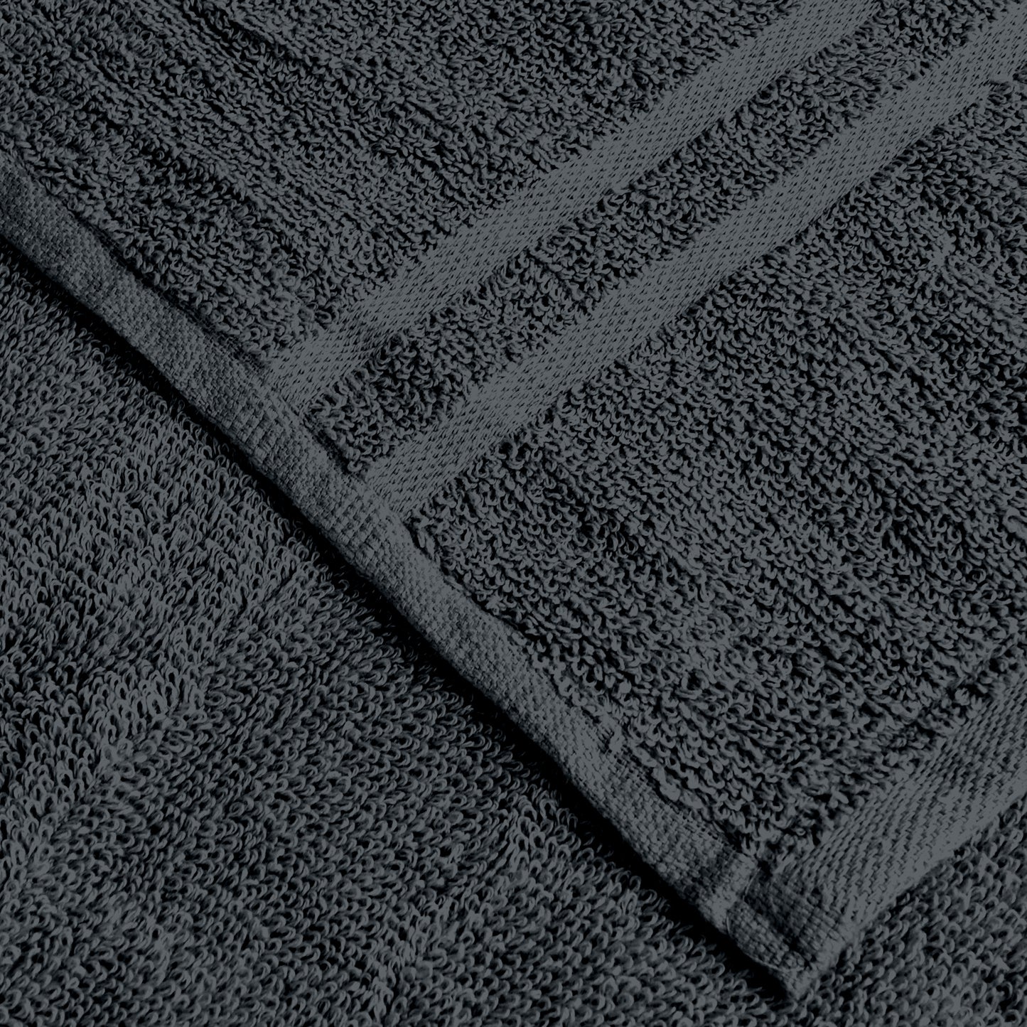 Grey Cotton Set of 3 Bath & Hand Towels Combo (40x60 cm, 30x30 cm)
