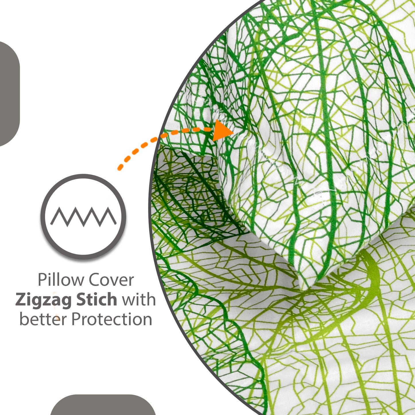 Sage Green Dry Leaf Texture Double Bedsheet
