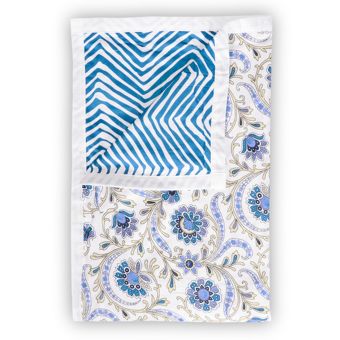 120 GSM Reversible Floral Print Cotton Dohar For Double Bed
