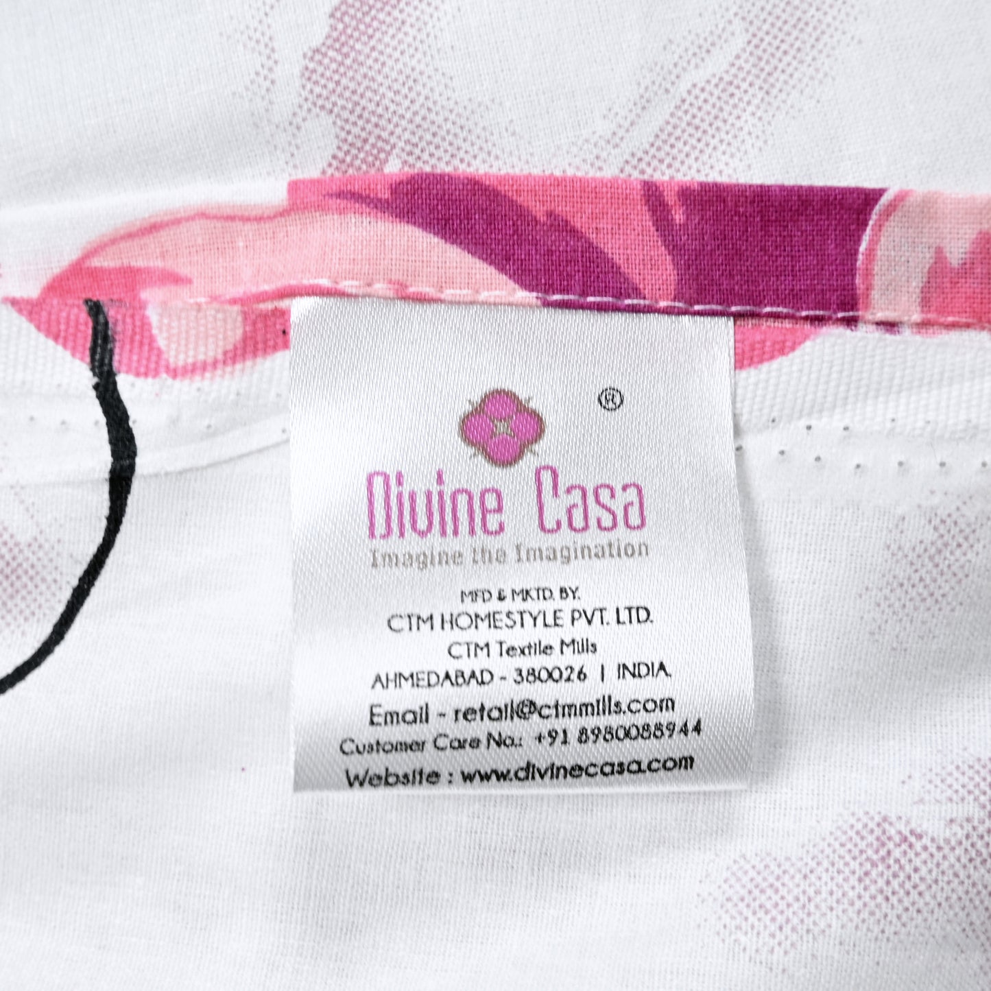 Pink Floral Cotton King Bedsheet