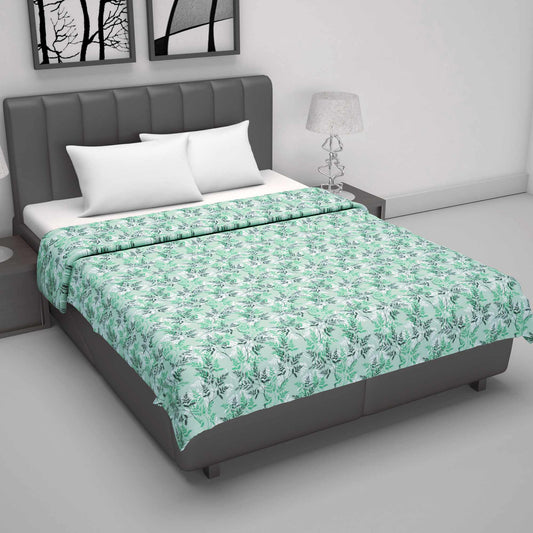 Lady Fern Floral 144 TC 100% Cotton Cozy and Lightweight Double Bed Dohar