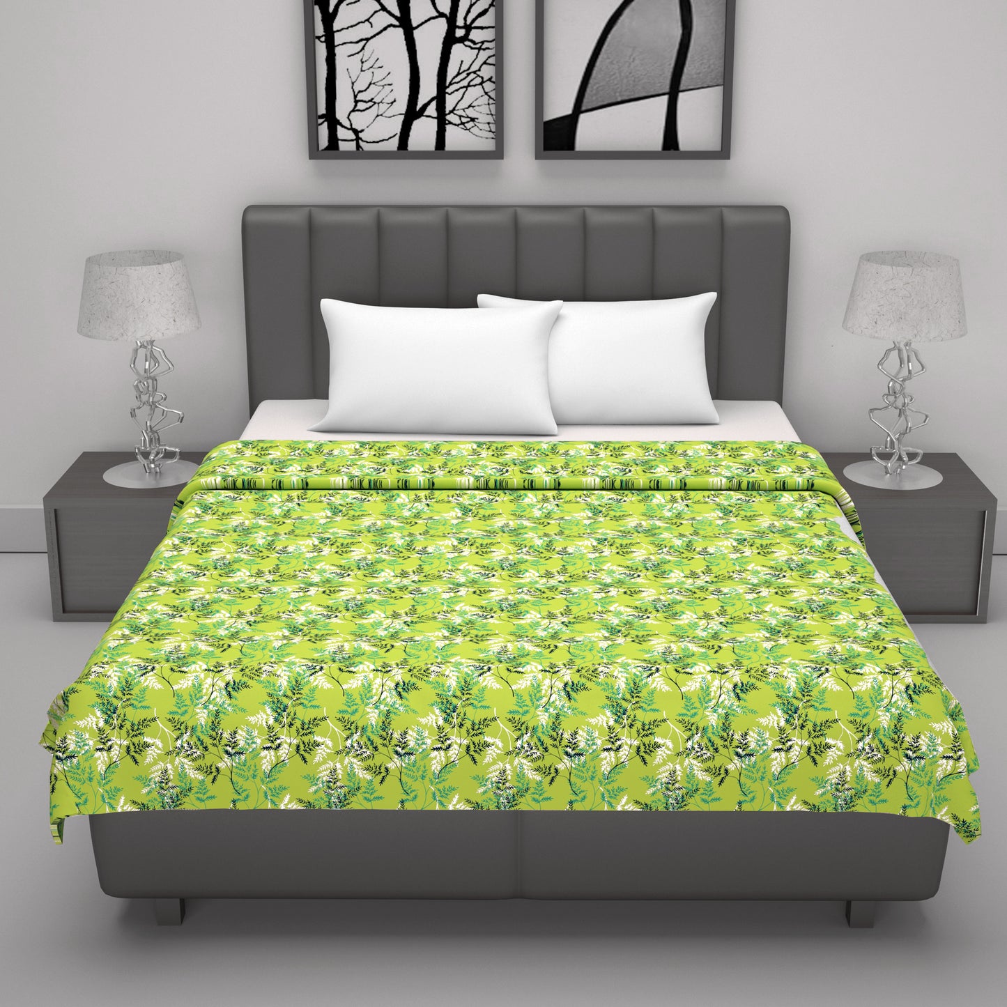 Lady Fern Floral All Season AC Dohar for Double Bed