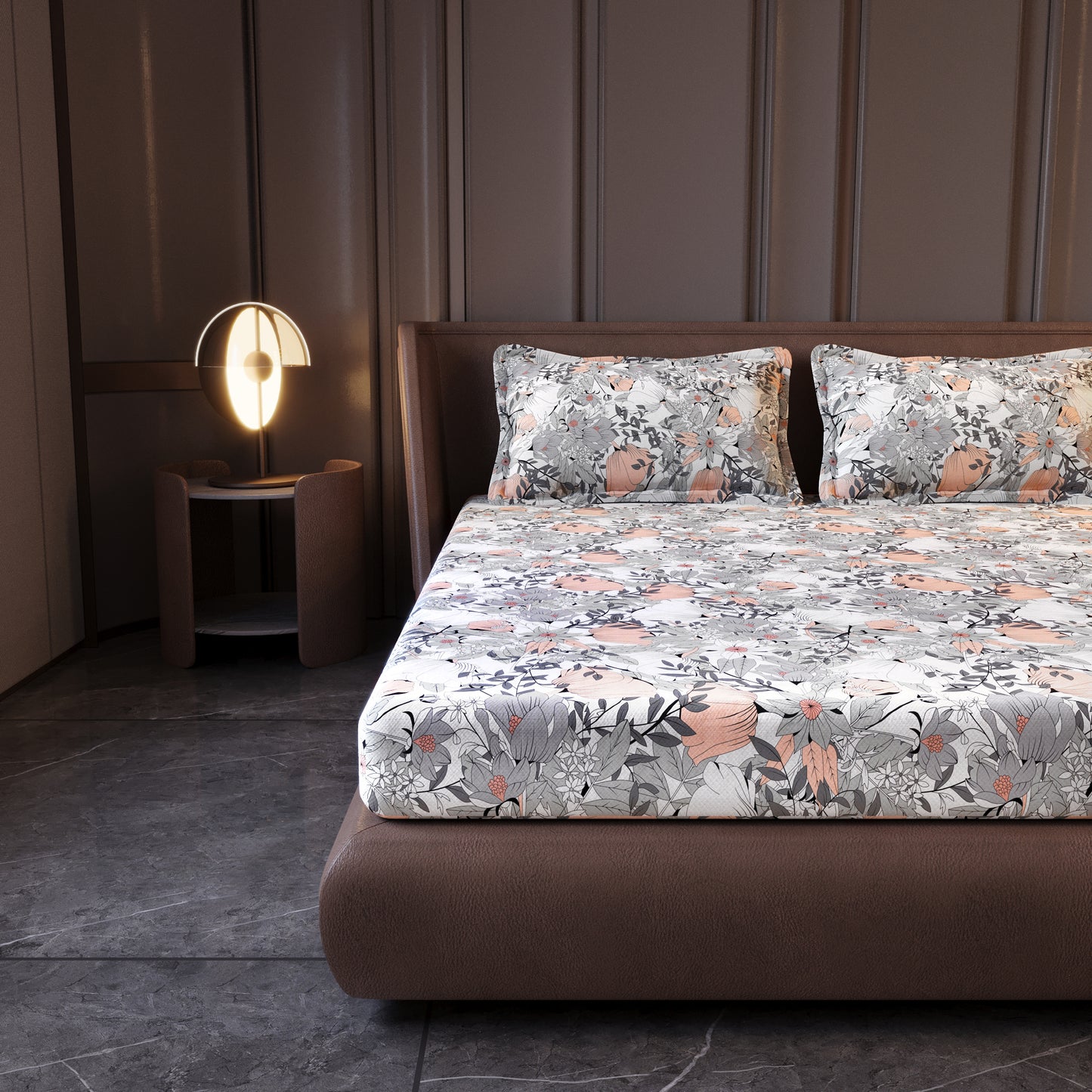 Bloom Floral Print Bedsheet For King Size Bed