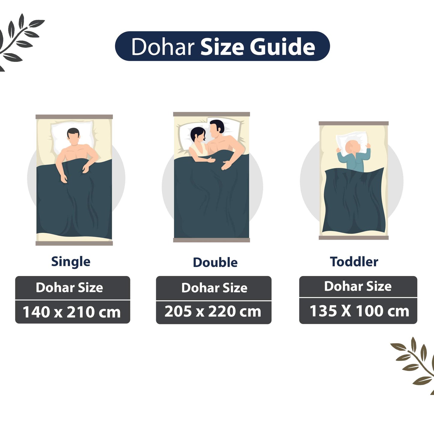 Navy Blue Block Print for 0-3 Years Baby Single Bed AC Blanket for Kids