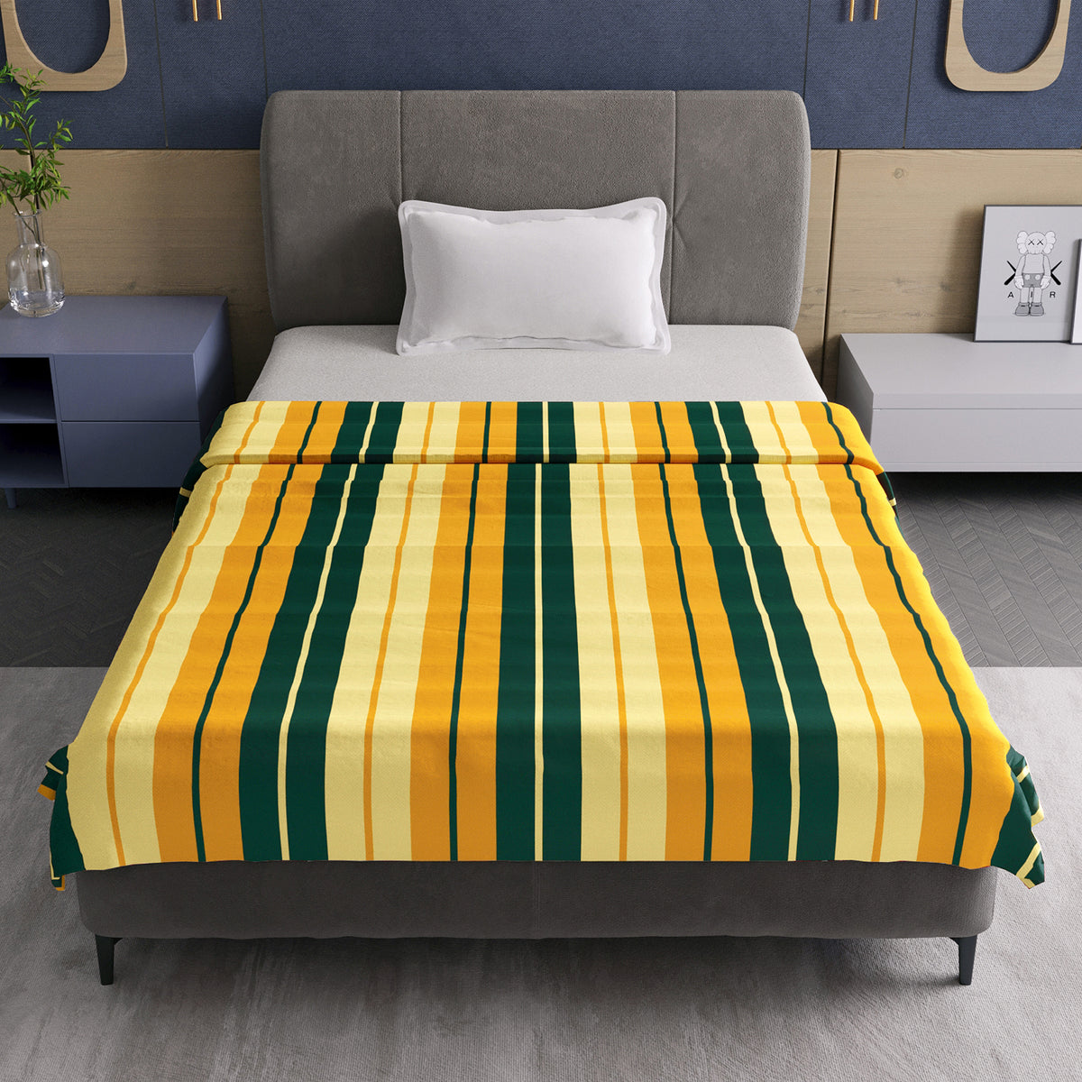 Yellow Microfiber Single Bed Dohar – 120 GSM