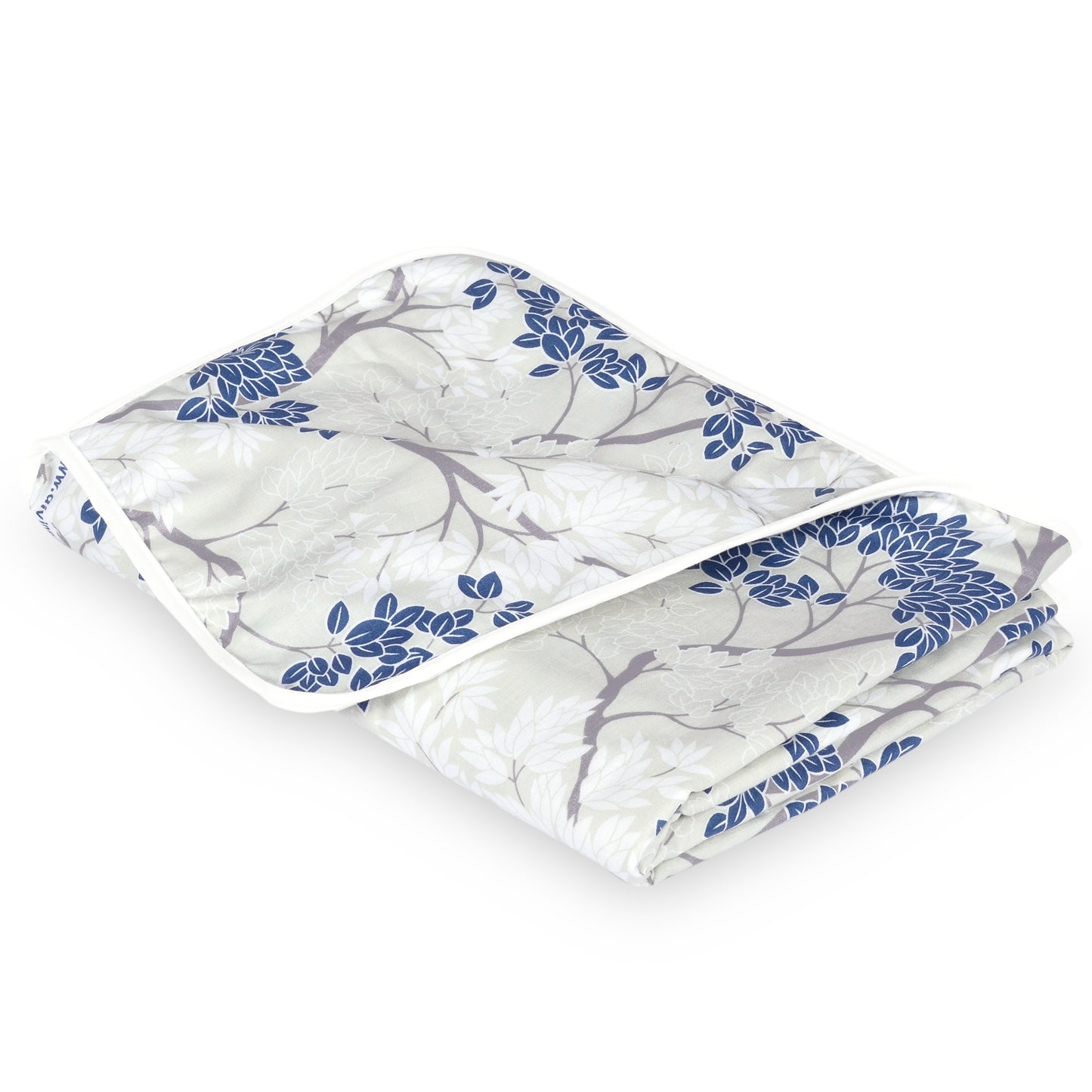 Grey Blue Autumn Tree Leaf Cotton Kids Dohar for 0-3 Years