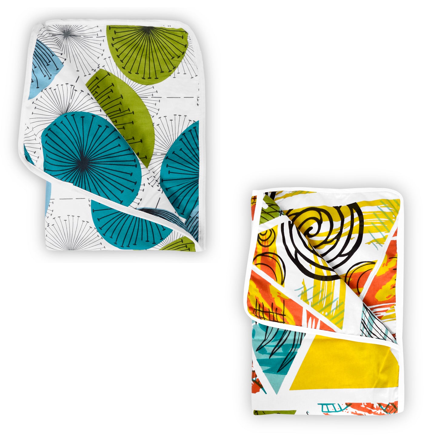 Orange and Multicolor Dohar Blanket Combo for Kids Under 04 Years 100% Cotton