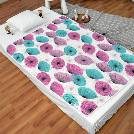 Pink and White Cotton 120 GSM Ultrasoft Reversible Single Baby Blanket for Babies