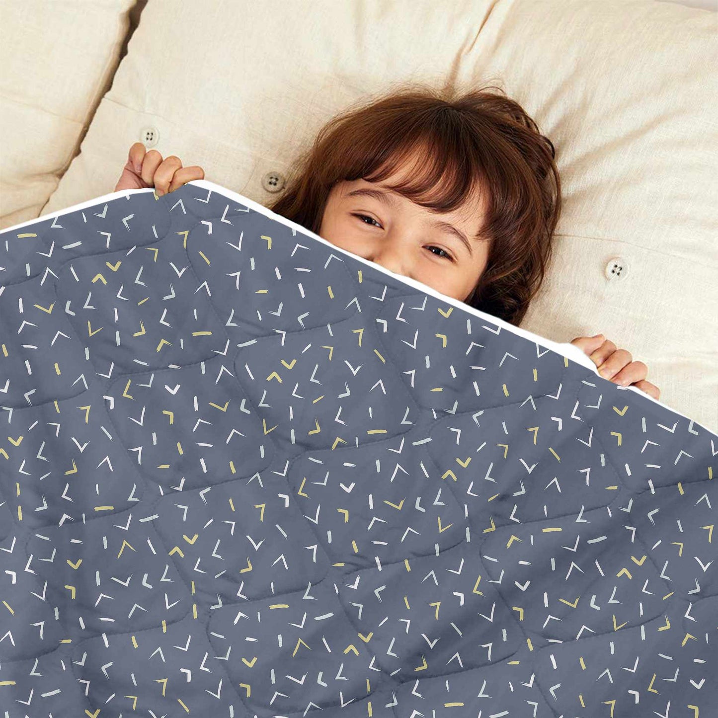Blue And Gold Arrows AC Quilt Comforter for Kids
