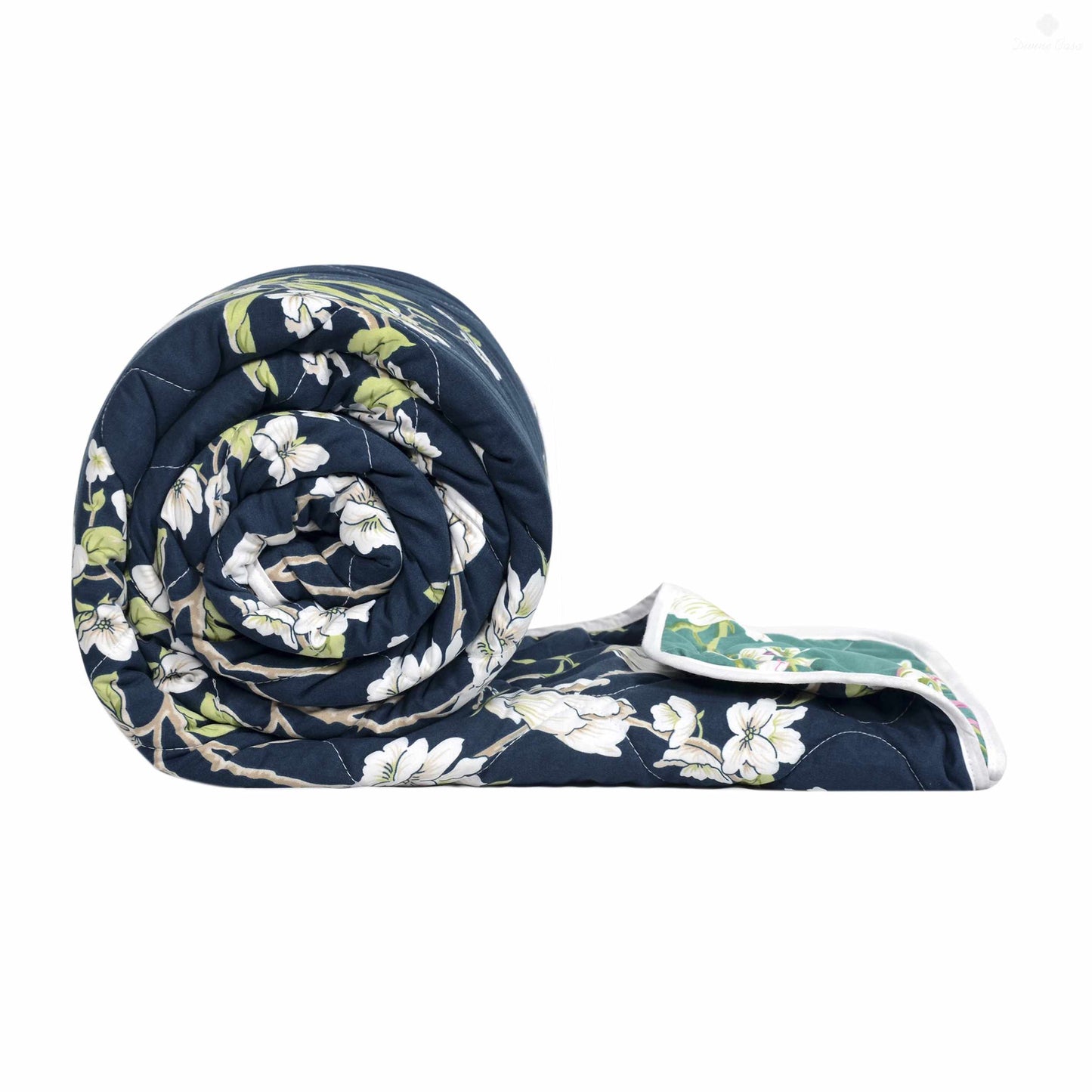 Jacobean Floral AC Quilt Comforter for Single Bed