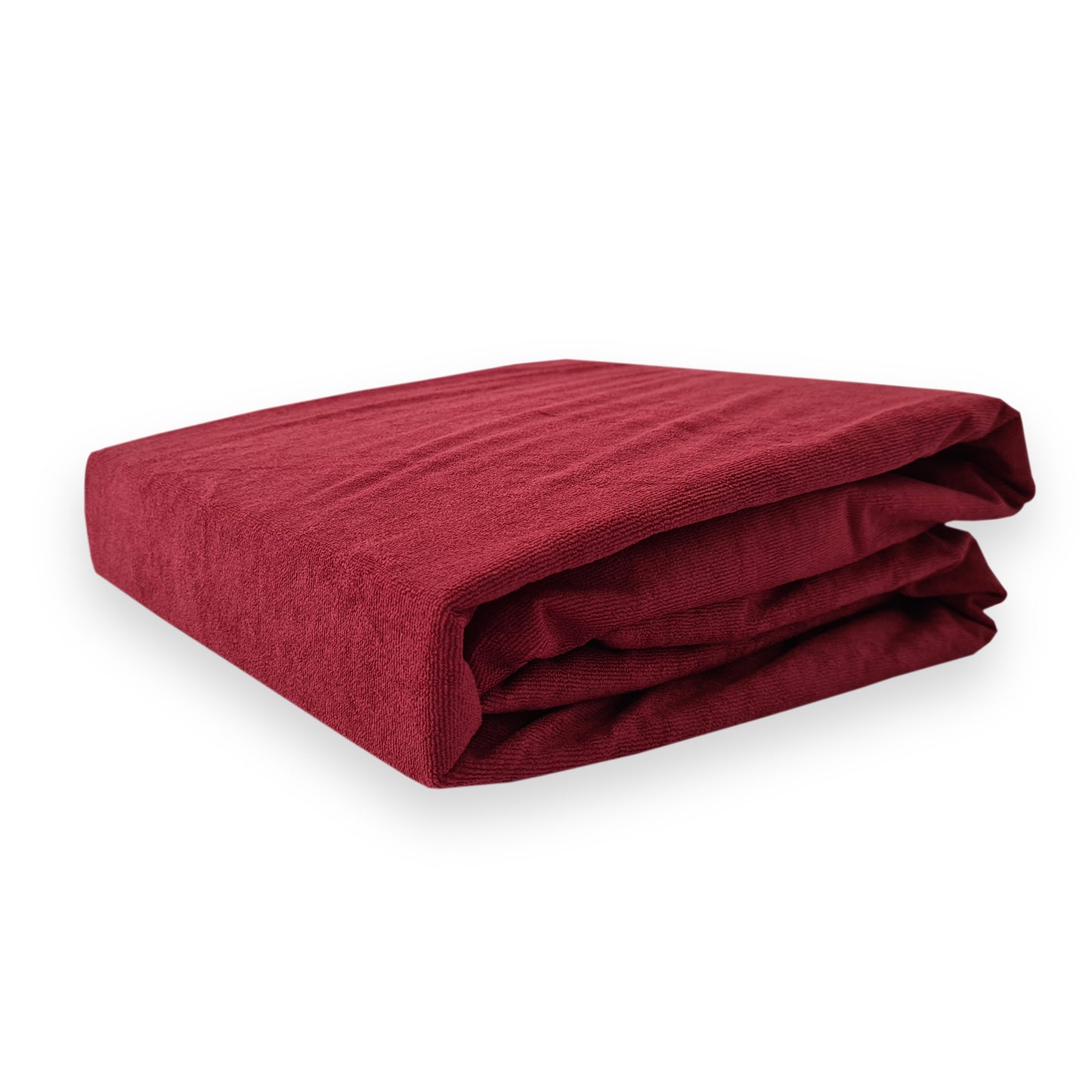 Maroon Terry Cotton Soft & Breathable Water Proof Mattress Protector Cover for Double Bed