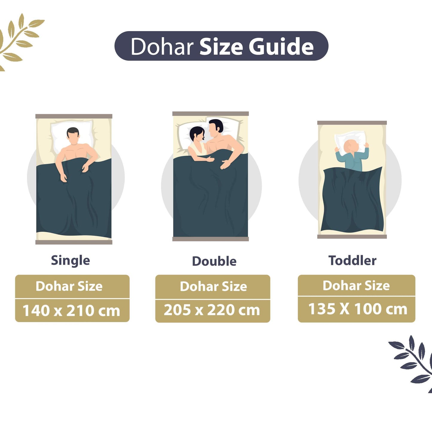 Element Print Dark Blue Elegant Look and Feel Microfiber Dohar For Double Bed