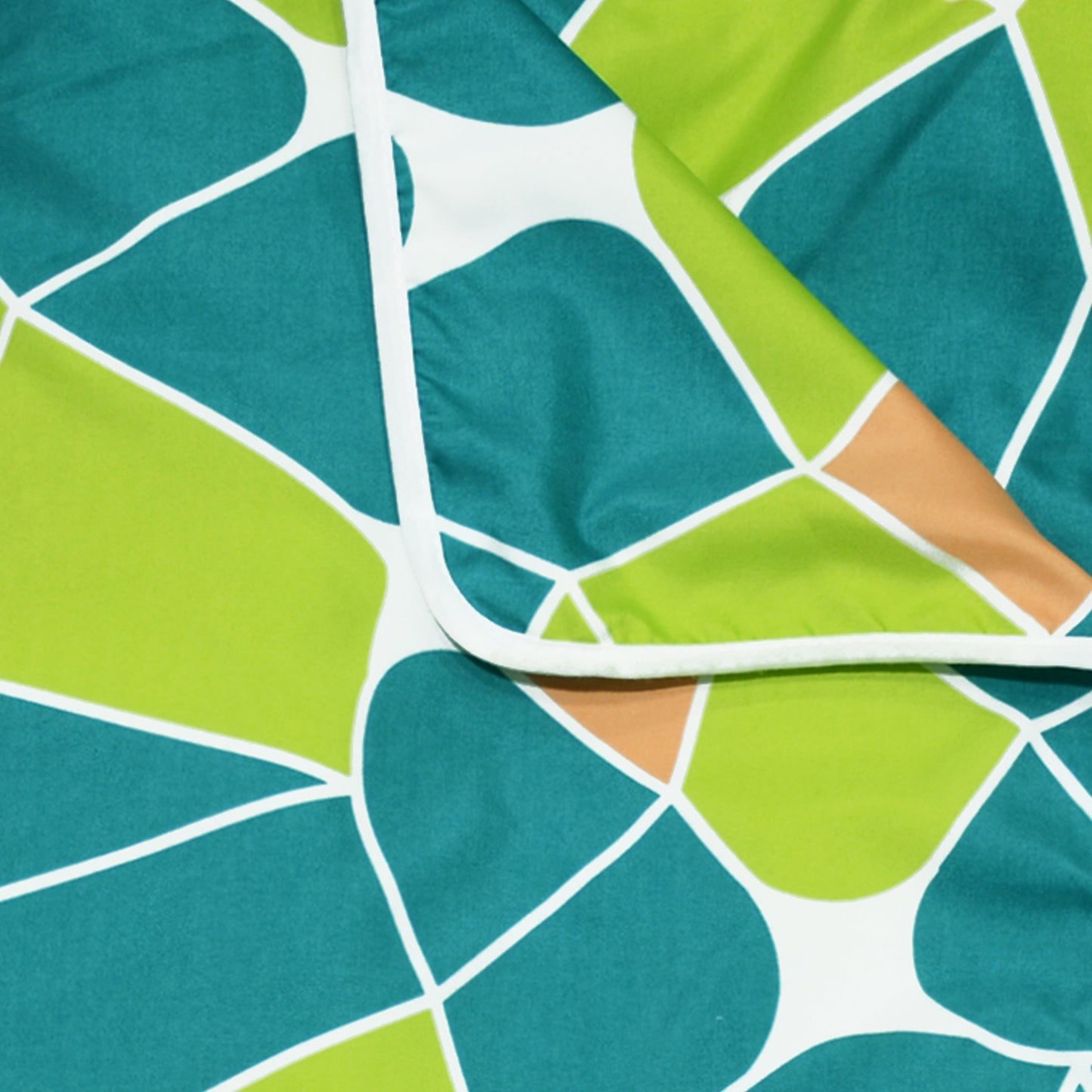 Abstract Print Light Green Microfiber Super Comfortable Double Bed AC Dohar