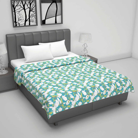 Magnolia Floral Modern Comfy and Warm 144 TC 100% Cotton Double Bed Dohar