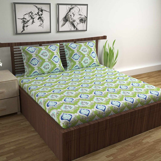 Damask Motif Bedsheet For Double Bed
