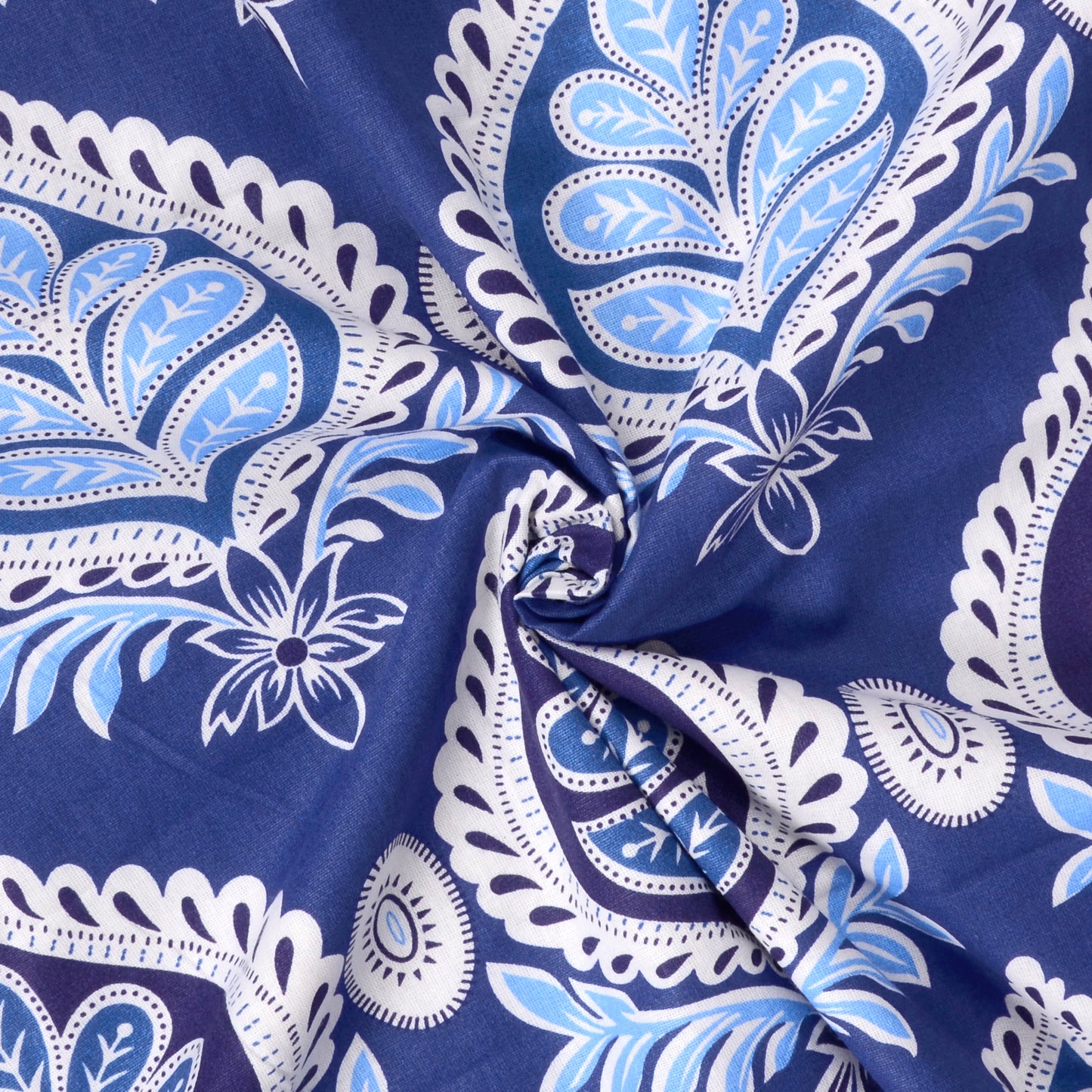 Damask Motif Blue Super Soft Brushed 144 TC 100% Cotton Double Bed Dohar