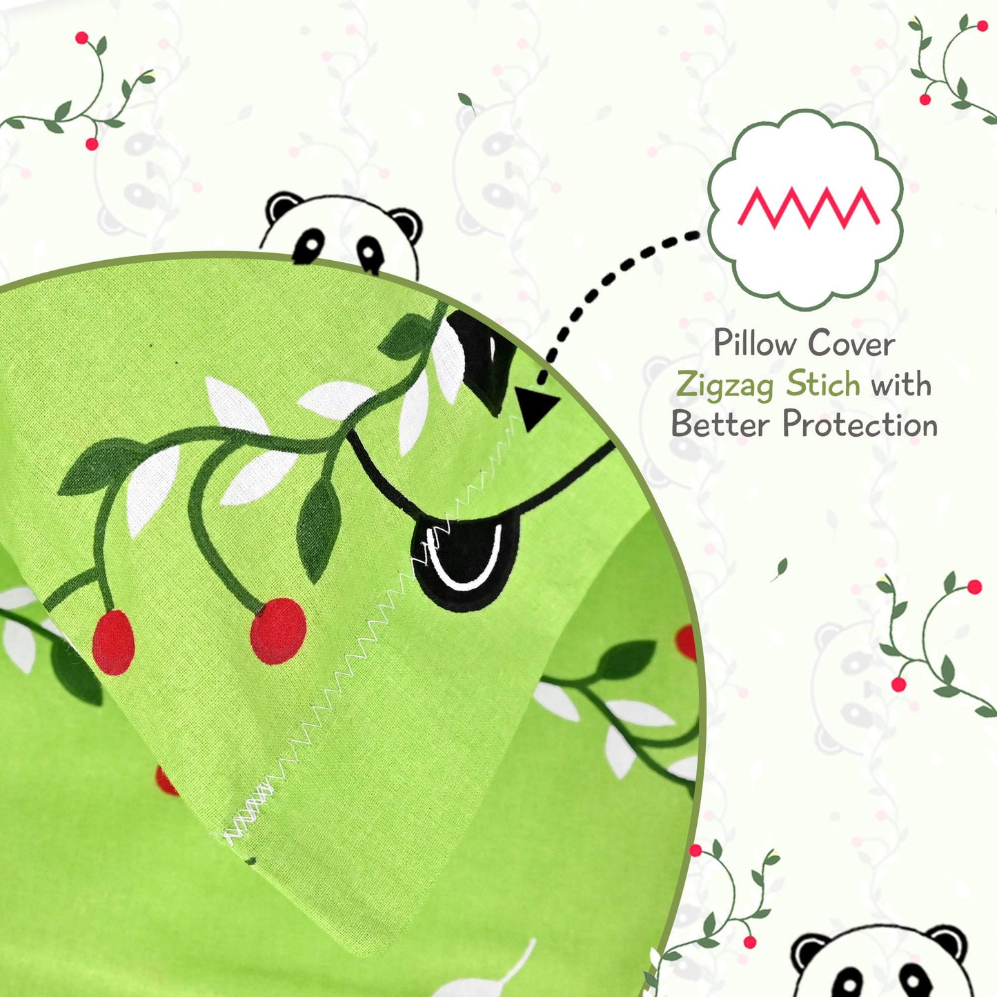 Banana Green Kids Pattern Bed sheet For Single Bed