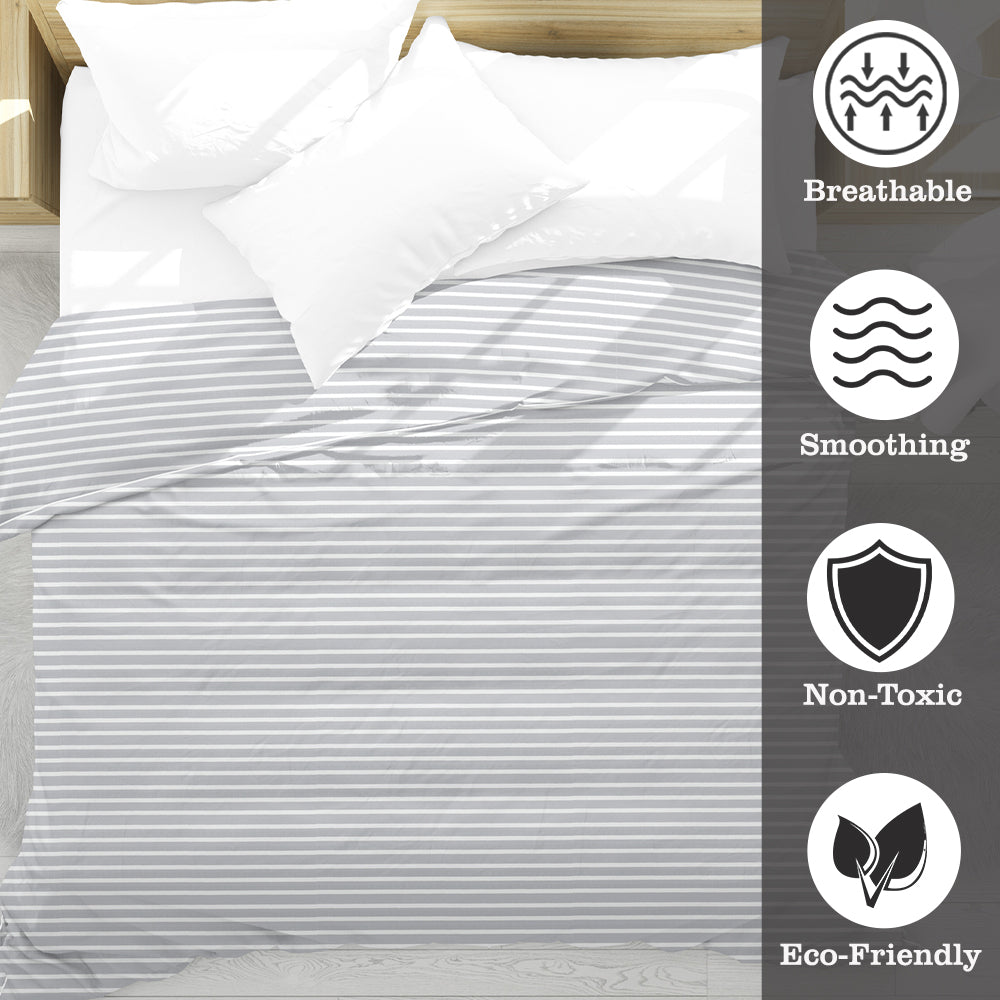 Light Grey Weighted 5kg Blanket Cotton Material with Premium Glass Beads Therapeutic Blankets Use on Single Bed