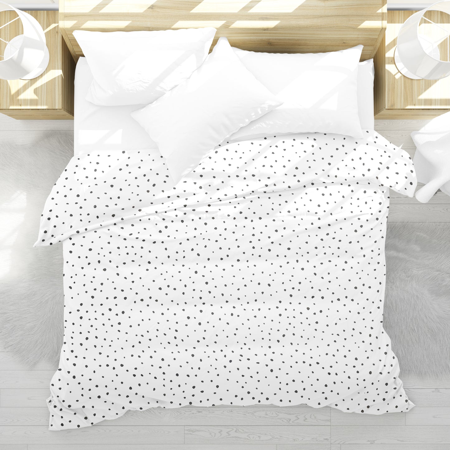 White & Black Light Grey 5kg Weighted Blanket Cotton Material with Premium Glass Beads Therapeutic Blankets Use on Single Bed