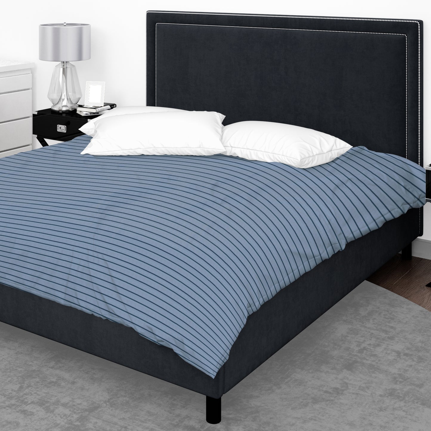 Slate Grey Weighted 5kg Blanket Cotton Material with Premium Glass Beads Therapeutic Blankets Use on Single Bed