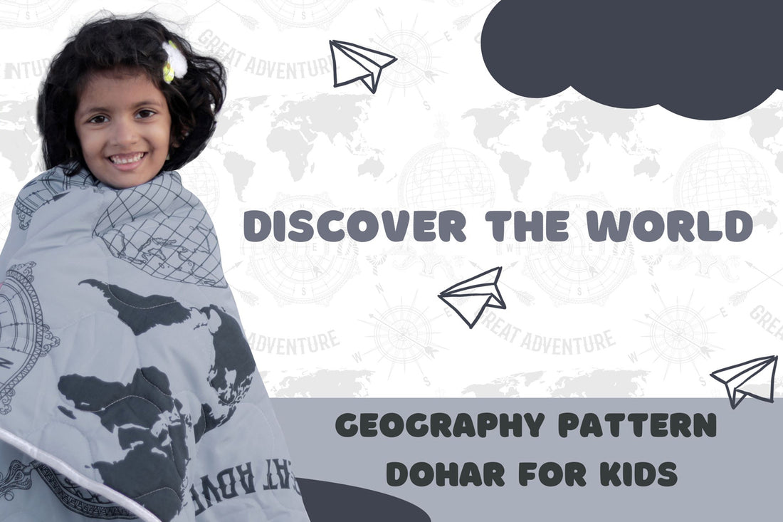 Travel in Style: Divine Casa's Geography Pattern Blanket for Kids