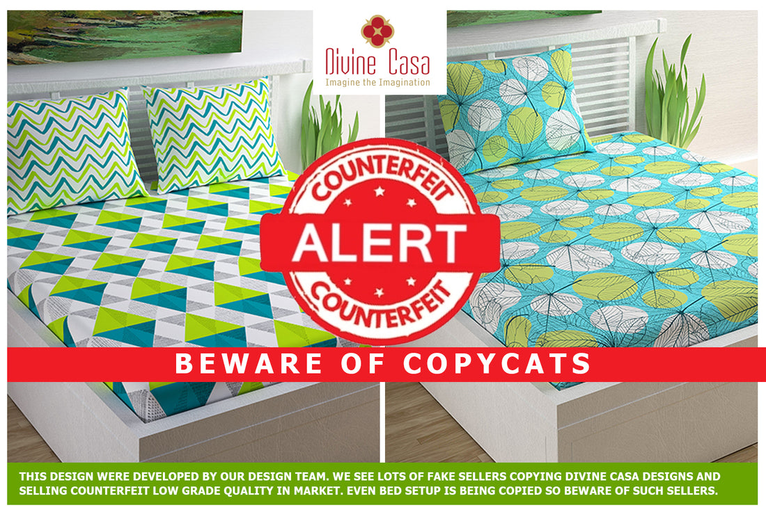 Unveiling the Dark Side: The Battle Against Counterfeit Sellers Copying Divine Casa's Bedsheet Designs