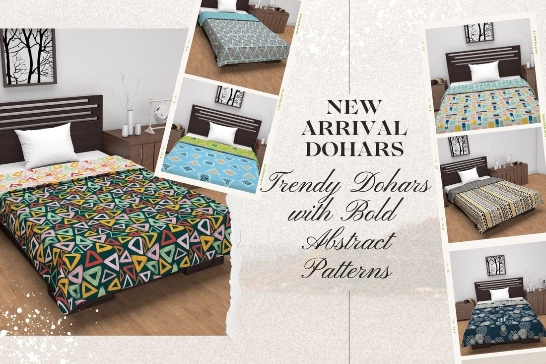 Introducing Divine Casa’s New Arrival Dohars: Trendy Dohars with Bold Abstract Patterns