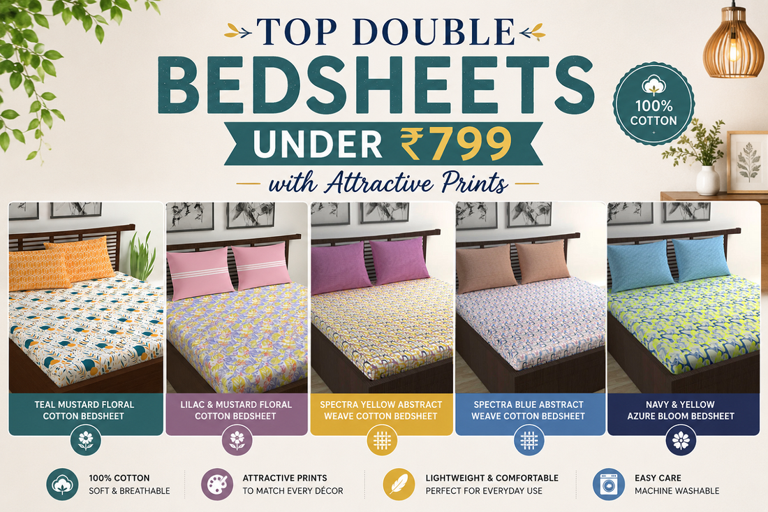 Top Double Bedsheets Under ₹799 with Attractive Prints