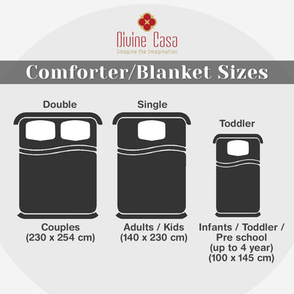 Uneven Triangle AC Quilt Comforter for Single Bed