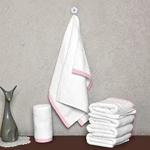 White Cotton Hand Towels Set of 6 (40x60 cm)