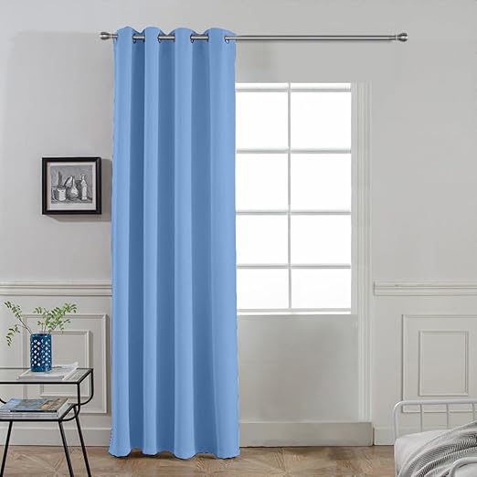 Micro Twill Blackout Door Curtain – Single Panel Light Blocking Cover
