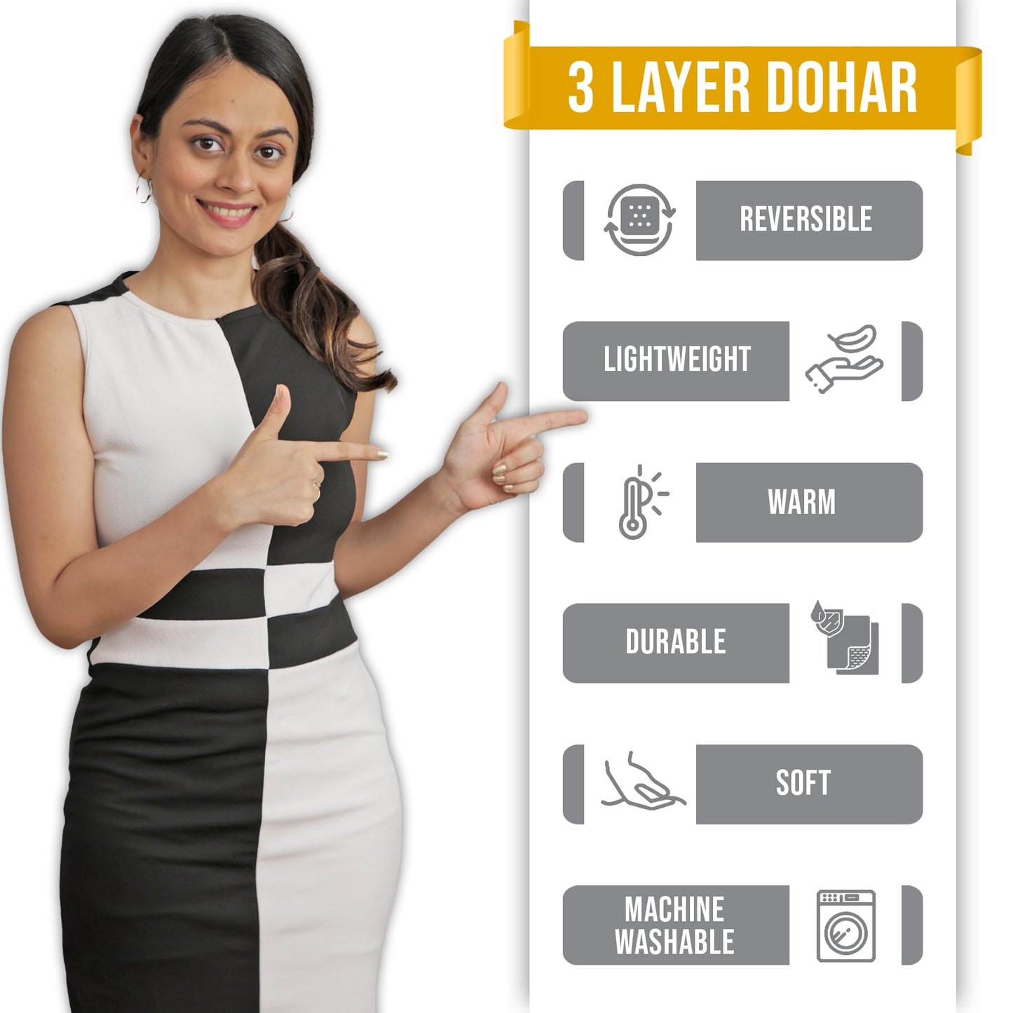 Royal Lilac Floral Double Bed Dohar - 120 GSM Cotton