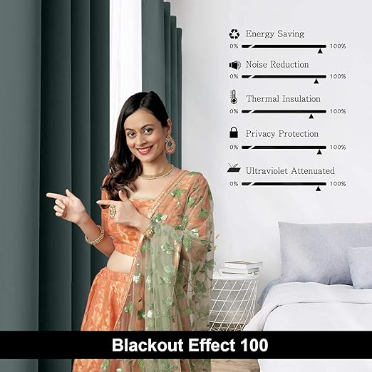 Micro Twill Blackout Door Curtain – Single Panel Light Blocking Cover