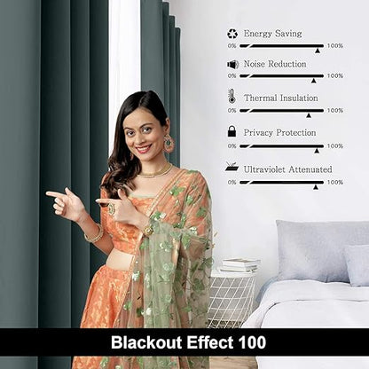 Micro Twill Blackout Door Curtain – Single Panel Light Blocking Cover