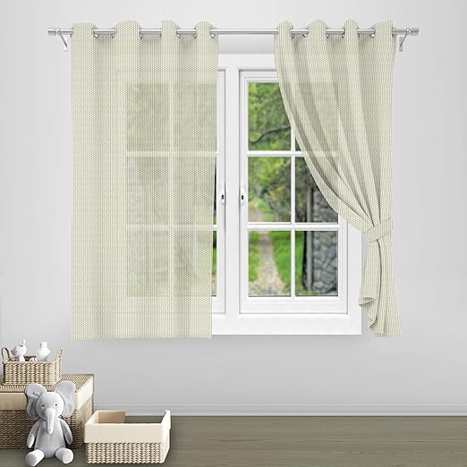 Melody Sheer Curtain Window Luxury Soft Single Panel (Set of 1) - Vanilla Ice