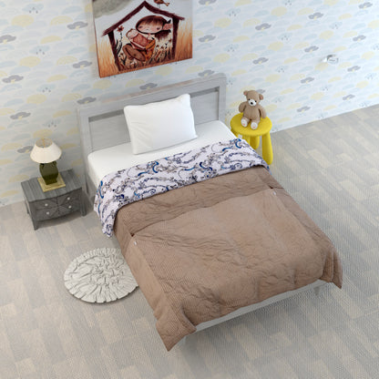 Kalamkari Retro Single Bed AC Quilt Comforter for Kids
