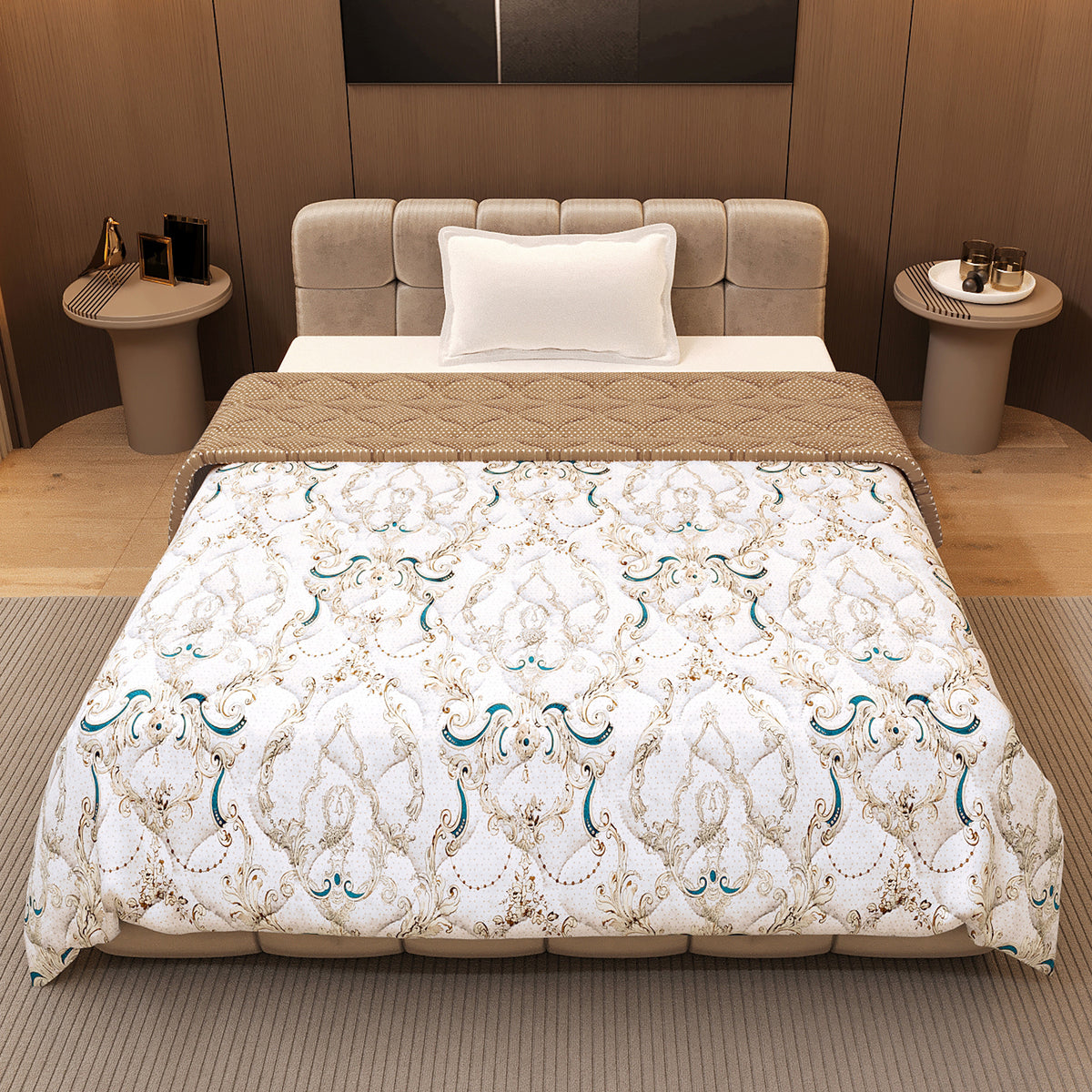 Kalamkari Retro AC Quilt Comforter for Single Bed