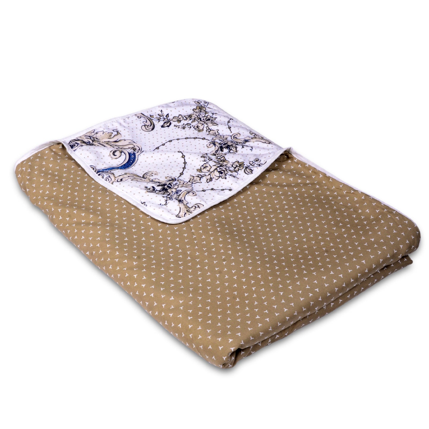 Kalamkari Beige Microfiber Soft Single Bed Dohar