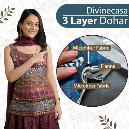 Kalamkari Beige Microfiber Soft Single Bed Dohar