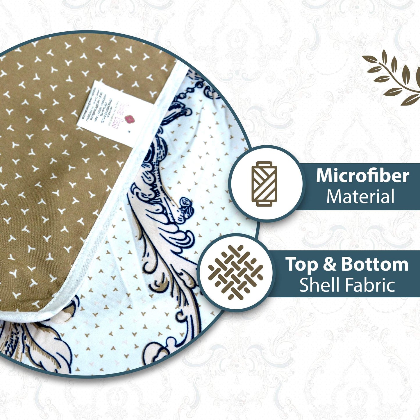 Kalamkari Beige Microfiber Soft Single Bed Dohar