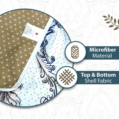 Kalamkari Beige Microfiber Soft Single Bed Dohar