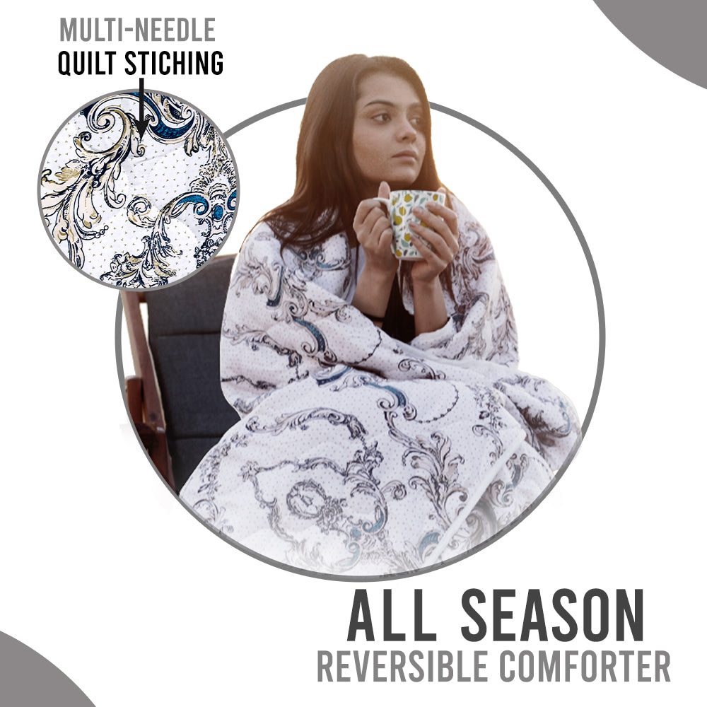 Kalamkari Retro AC Quilt Comforter for Single Bed