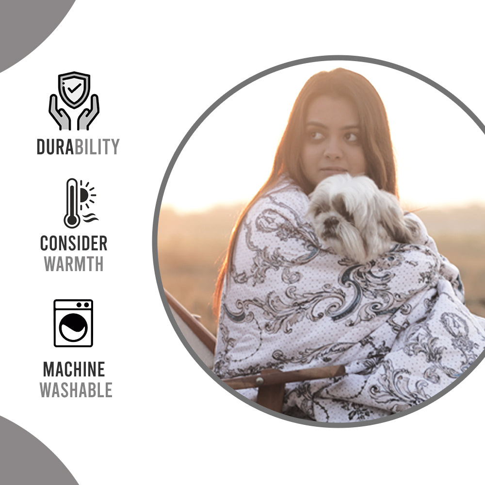 Kalamkari Retro AC Quilt Comforter for Single Bed