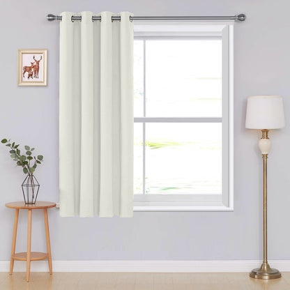 Luxury Micro Twill Blackout Window Curtain Thermal Insulated - 1 Piece (White)
