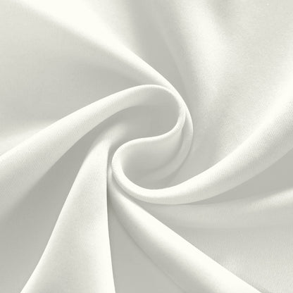 Luxury Micro Twill Blackout Window Curtain Thermal Insulated - 1 Piece (White)