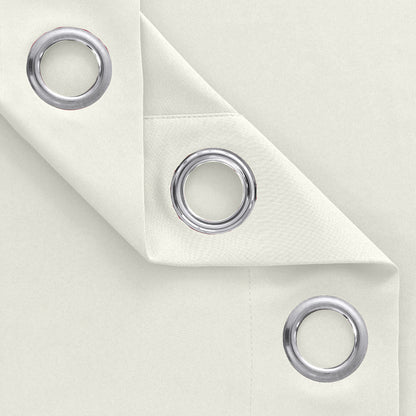 Luxury Micro Twill Blackout Window Curtain Thermal Insulated - 1 Piece (White)