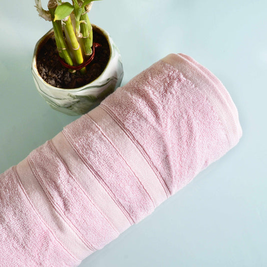 100% Bamboo Cotton 650 GSM Luxurious Bamboo Towel for Bath, Light Pink