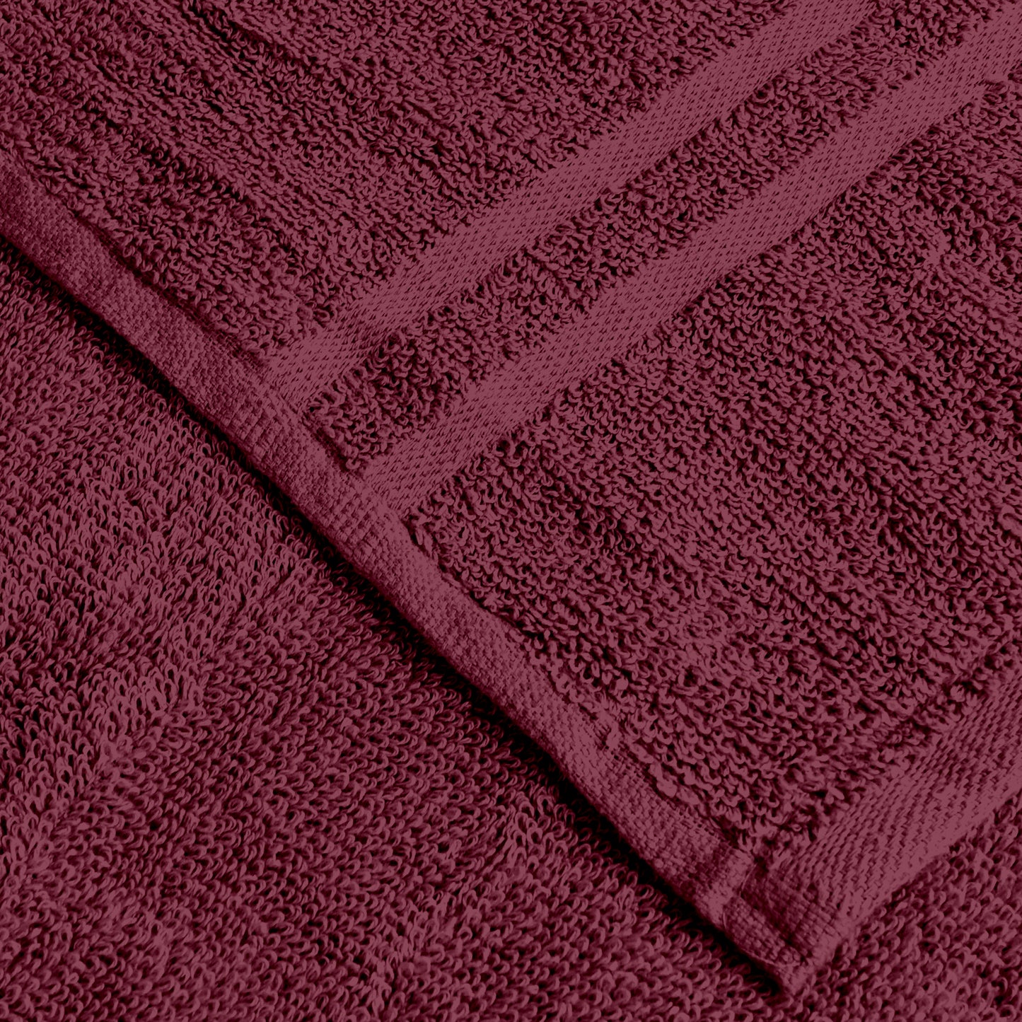 Maroon Cotton Bath & Hand Towel Combo (1 Bath 150x75 cm & 2 Hand 40x60 cm)