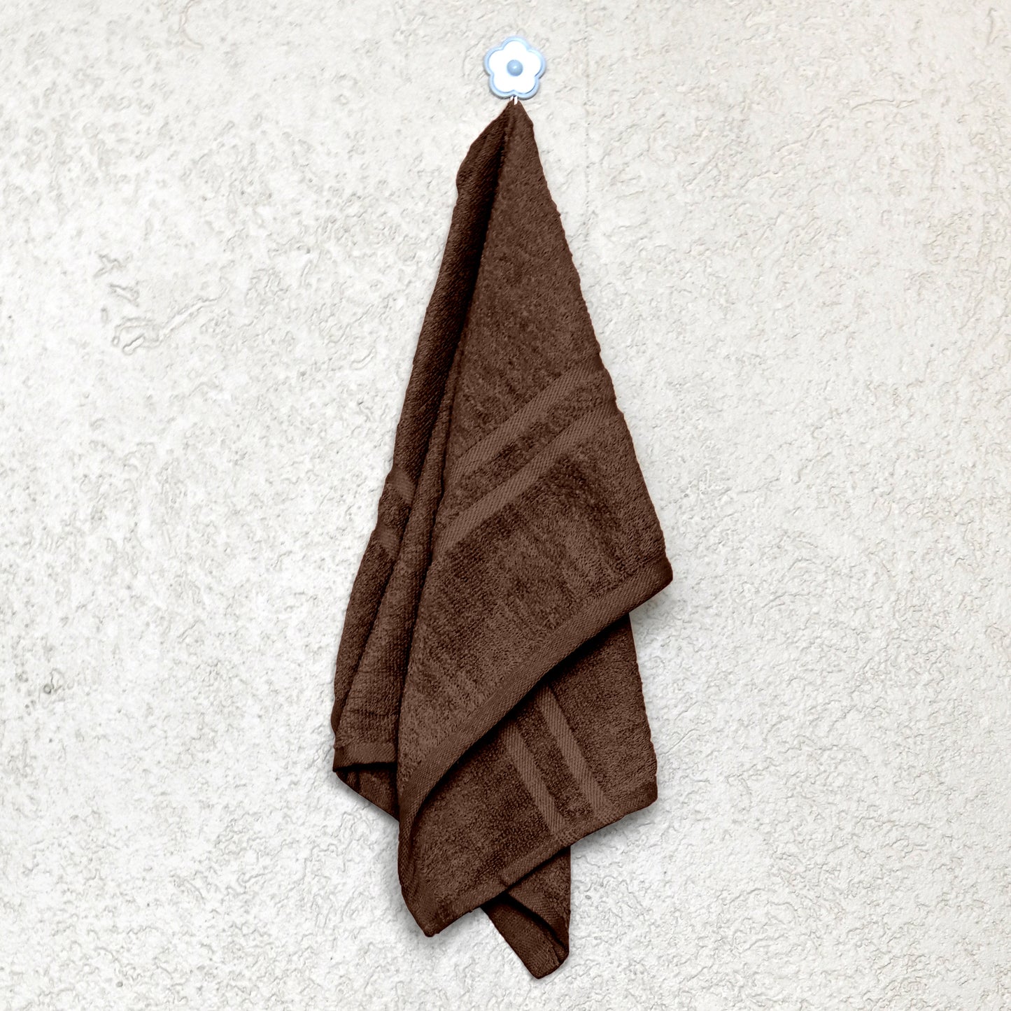 Brown Cotton Set of 3 Bath & Hand Towels Combo (40x60 cm, 30x30 cm)